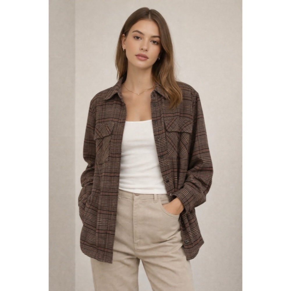ABERCROMBIE & FITCH Oversized Plaid Flannel